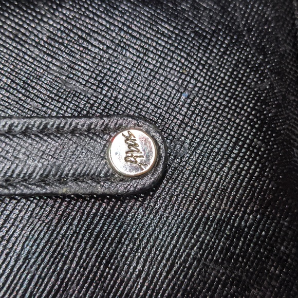 Abas Black Saffiano Leather Card File With Green Contrast, Unisex, Travel - Picture 5 of 5